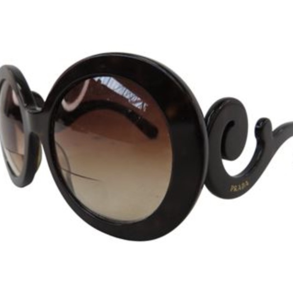 Prada Brown Havana Baroque Swirl Sunglasses